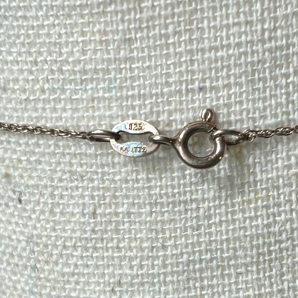 Elegant Square Crystal Pendant with 925 Chain Stamped KA Vintage 19" - Picture 6 of 15